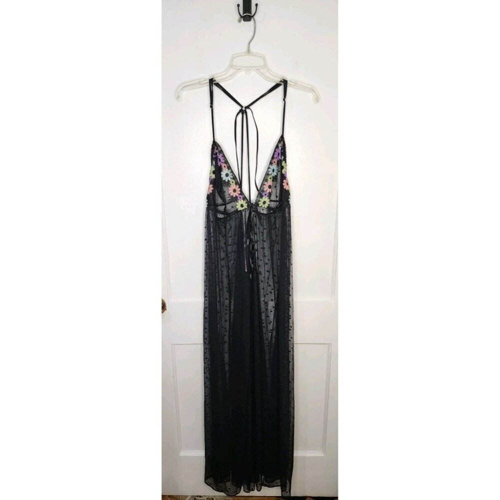 Sz 3X (20-22) Savage X Fenty Free Spirit Floral Embroidered Night Slip Rihanna